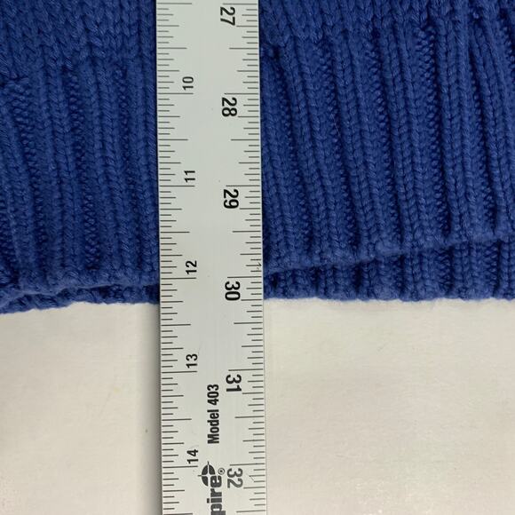 Lands End L Mens Snowflake Moose Chunky Cable Knit Crewneck Sweater Vintage 90s - Picture 7 of 9